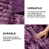 Faux Fur and Sherpa Tie-dye Reversible Blanket