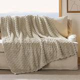 Bedsure Textured Bubble Flannel Fleece Blanket