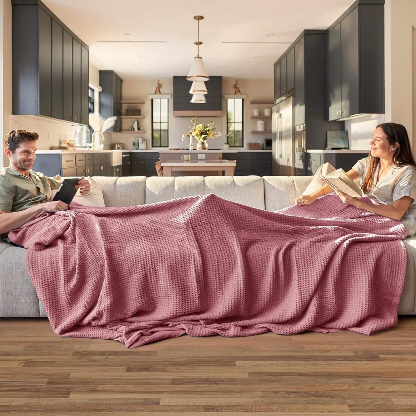 Cotton Waffle Weave Blanket