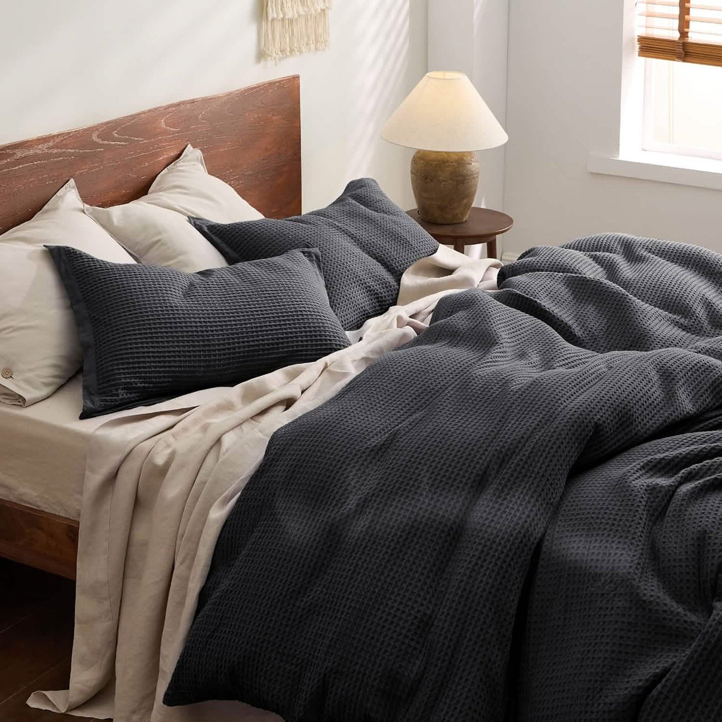 GentleSoft™ Cotton Waffle Weave Duvet Cover Set
