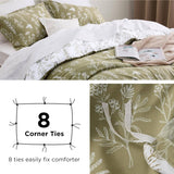 Reversible Floral Print Duvet Cover Set