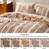 100% Cotton Waffle Weave Boho Duvet Cover Set