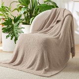 Feather Yarn Throw Blanket