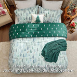 Bedsure Christmas Reindeer Fair Isle Bed-in-a-bag Tree