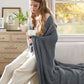 Feather Yarn Throw Blanket