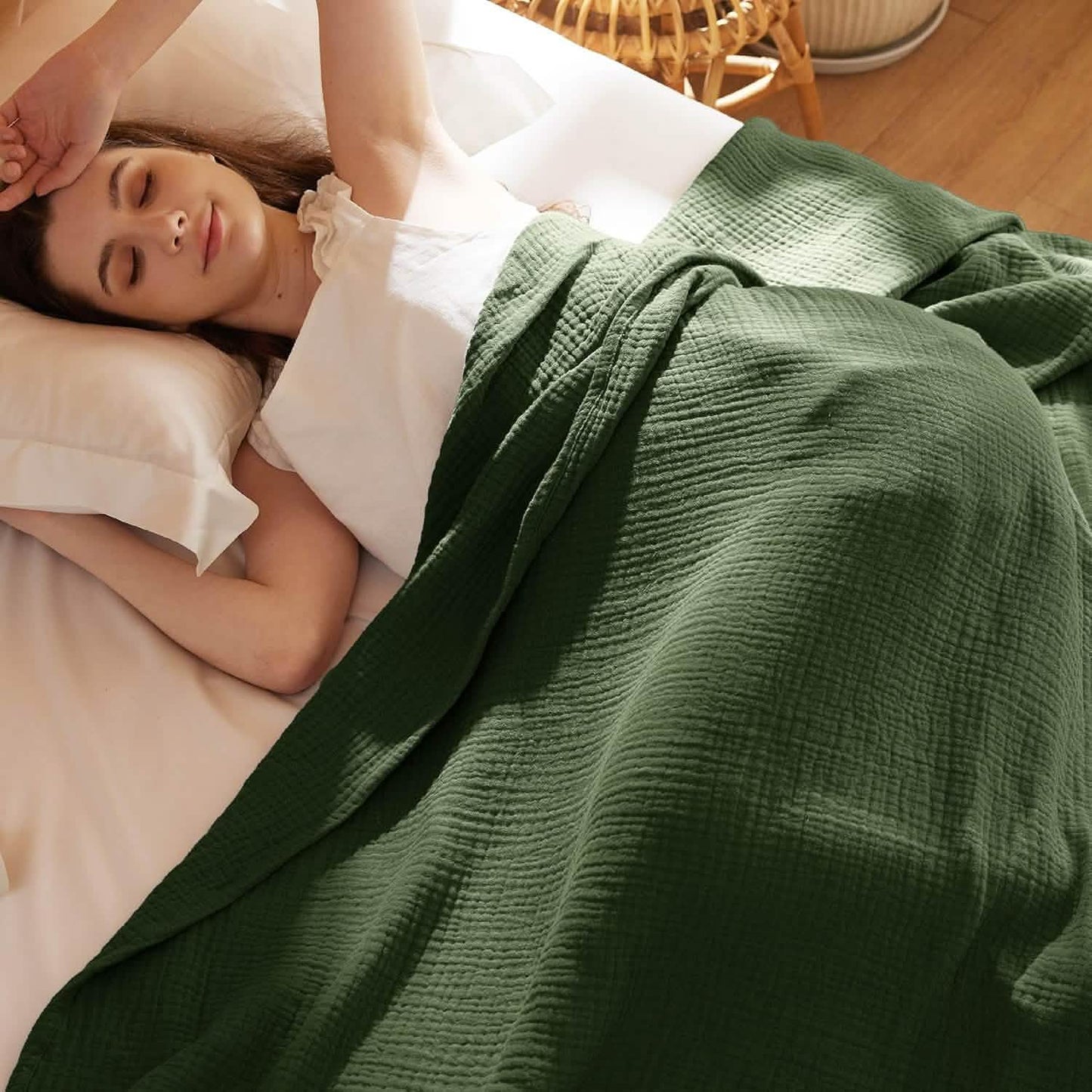 100% Cotton Gauze Spring Throw Blanket