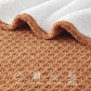 Knit Sherpa Reversible Throw Blanket-Grid