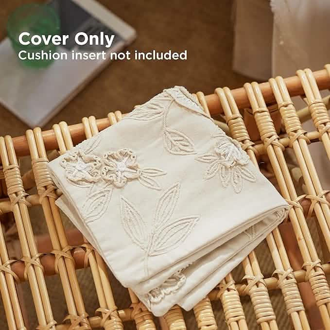 GentleSoft™ Floral Embroidery Boho Pillow Cover