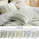 Bedsure 100% Cotton Chenille Triangle Jacquard Duvet Cover Set