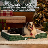 Bedsure Orthopedic Dog Sofa Holly Plaid