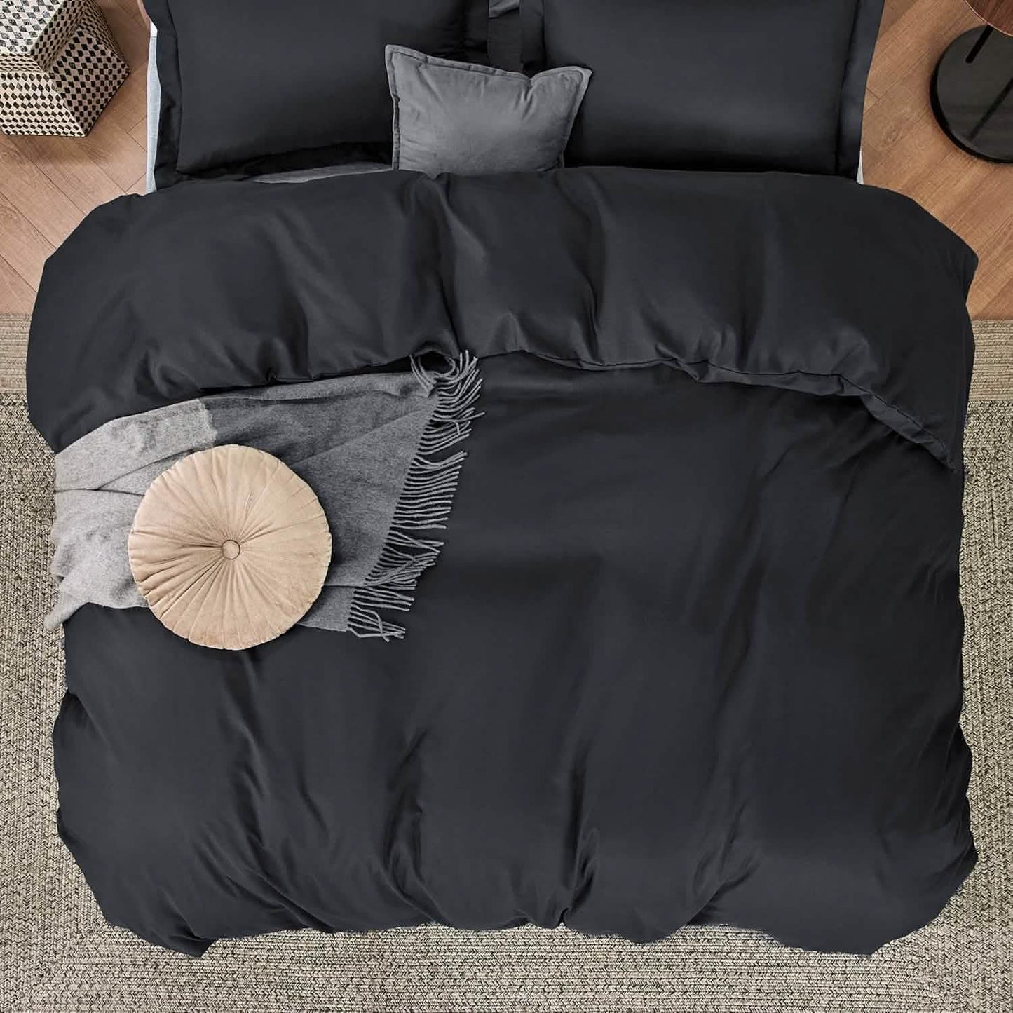 Brushed Polyester Microfiber Duvet Cover Set