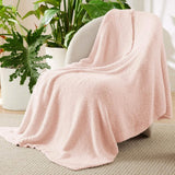 Feather Yarn Throw Blanket