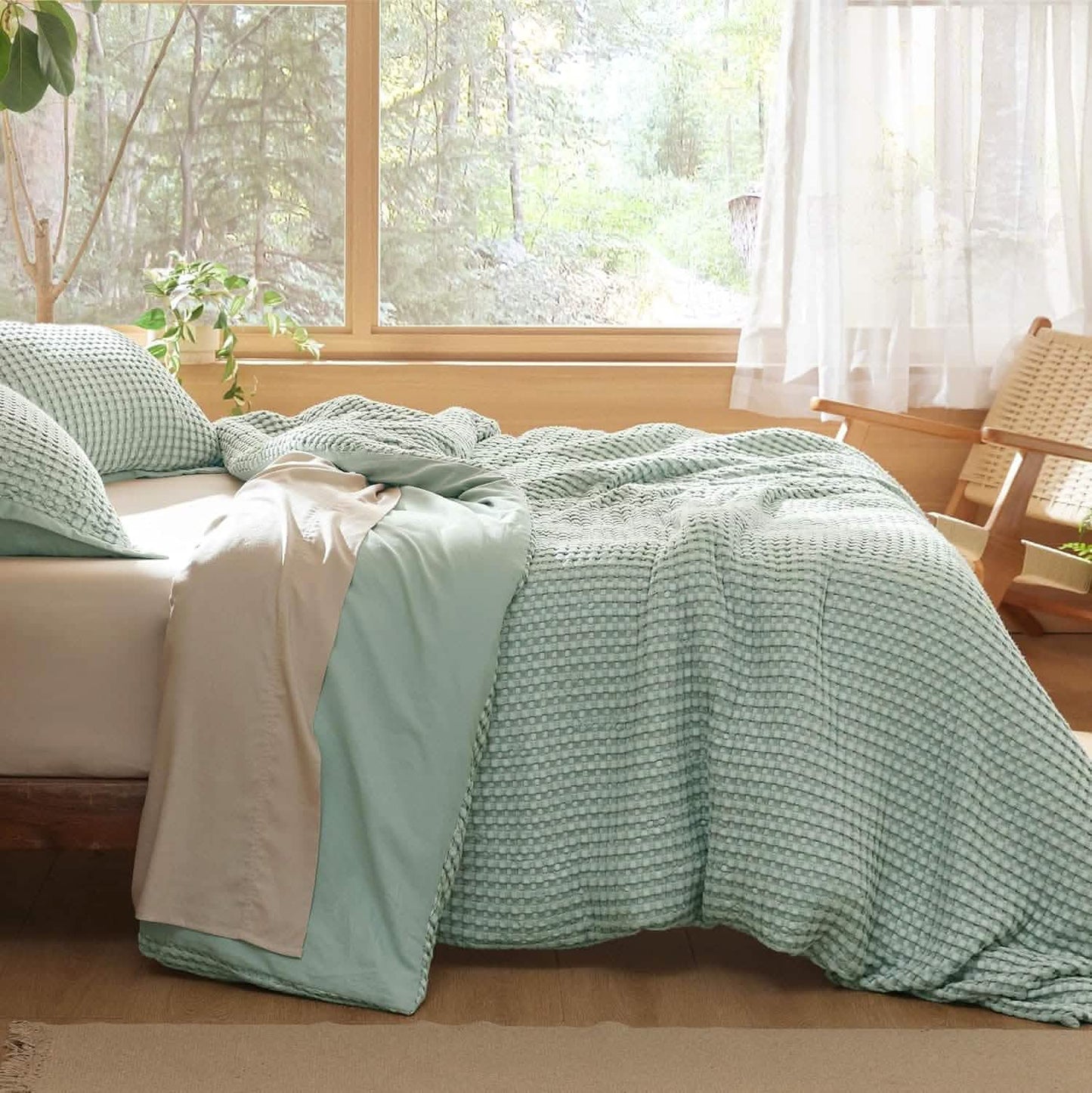 Rayon Derived from Bamboo and Cotton Duvet Cover Set