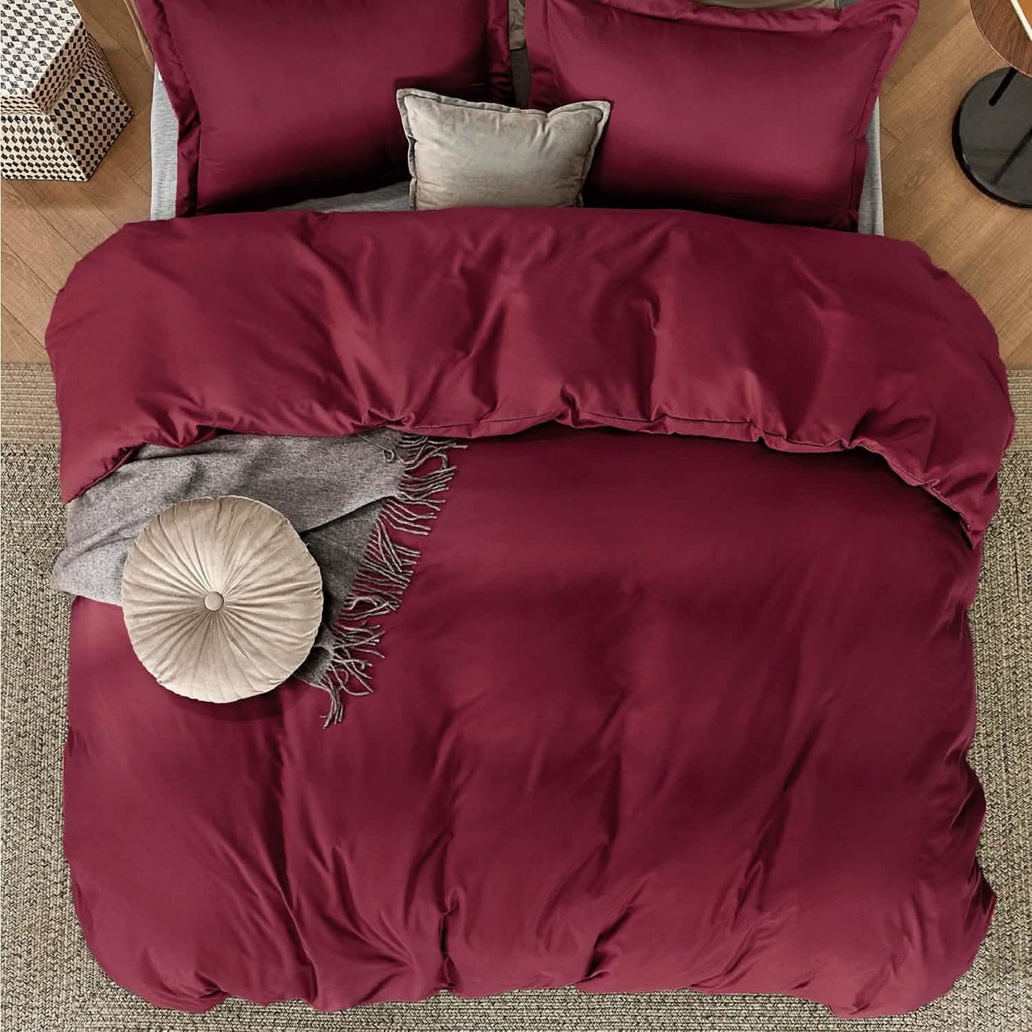 Brushed Polyester Microfiber Duvet Cover Set