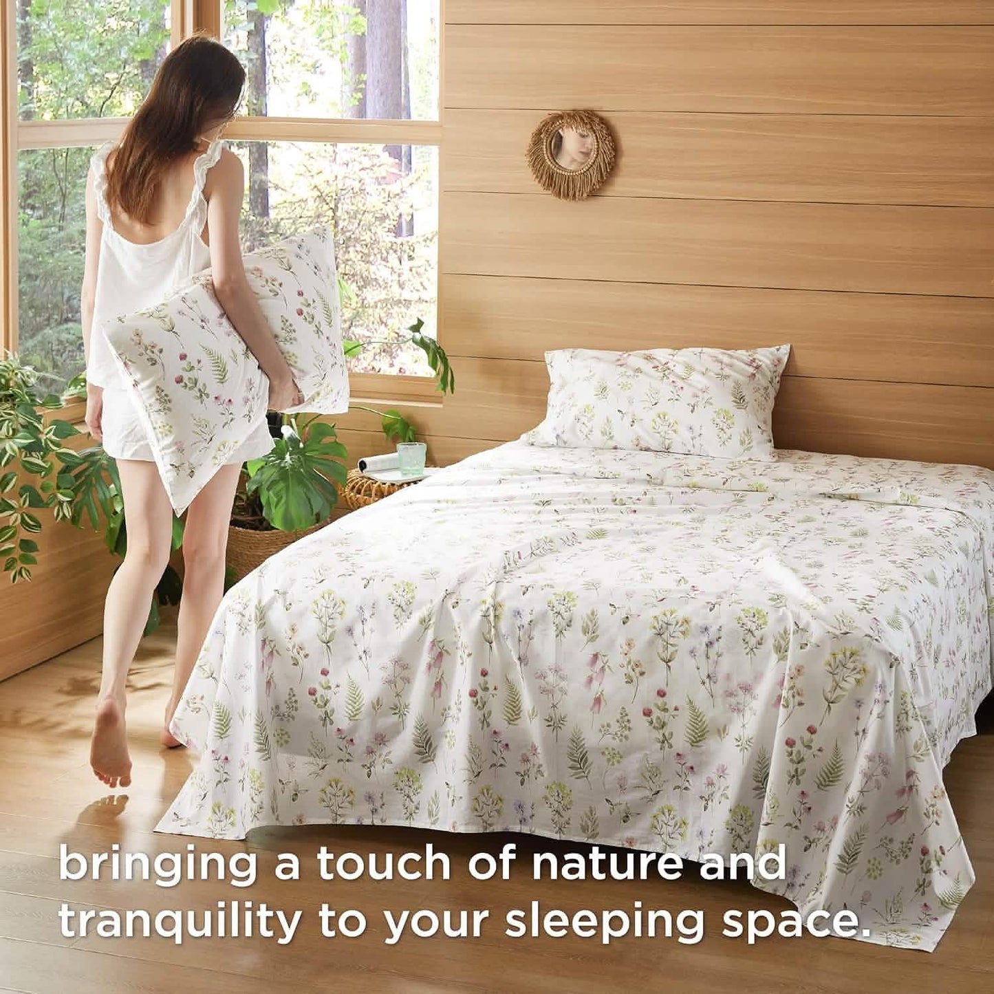 GentleSoft™ 100% Cotton Sheets Floral Bliss