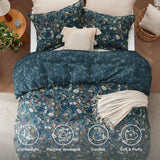 Exotic Foliage Navy Comforter Set