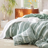 100% Cotton Waffle Weave Boho Duvet Cover Set