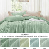 Embroidery Boho Striped Comforter Set