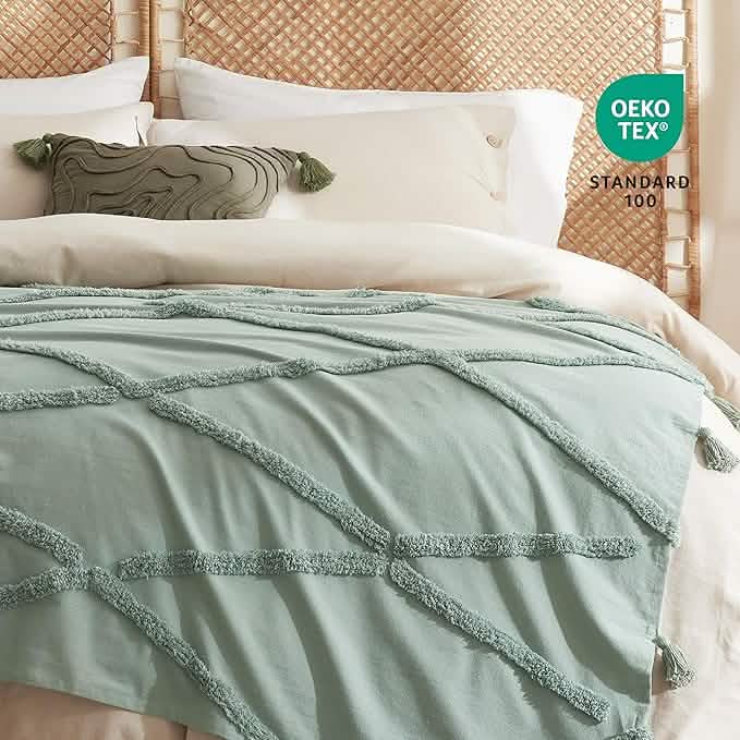 Diamond Tufted Boho Throw Blanket