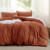 Striped Tufted Embroidery Duvet Cover Set