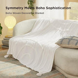 Bedsure Boho Woven Decorative Blanket