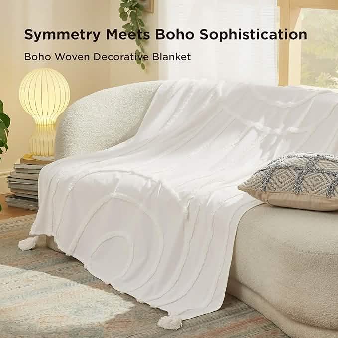 Boho Woven Decorative Blanket