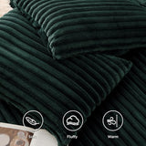 Bedsure Striped Flannel Duvet Cover Set