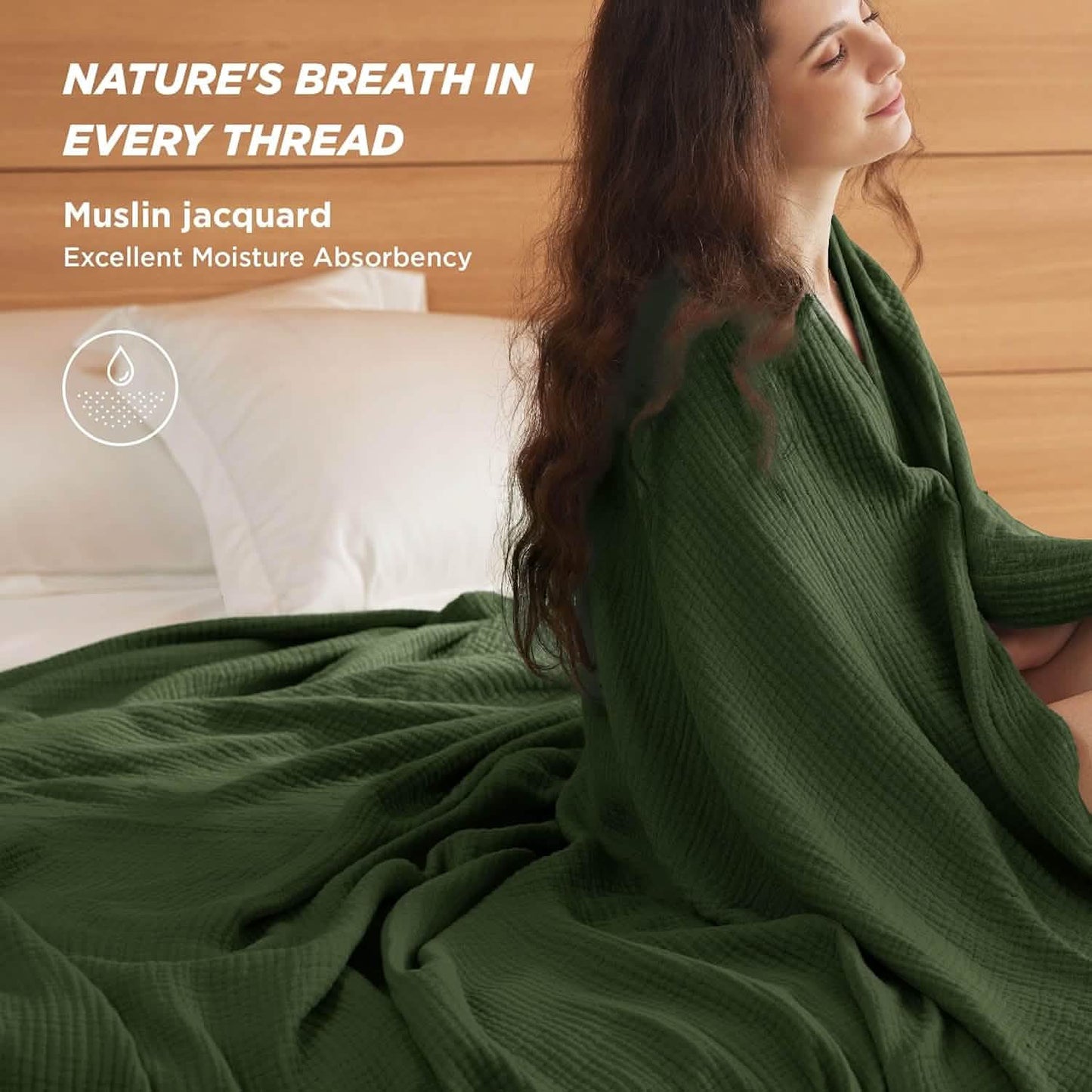 100% Cotton Gauze Spring Throw Blanket
