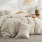 Polyester Microfiber Waffle Duvet Weave Duvet Cover Set