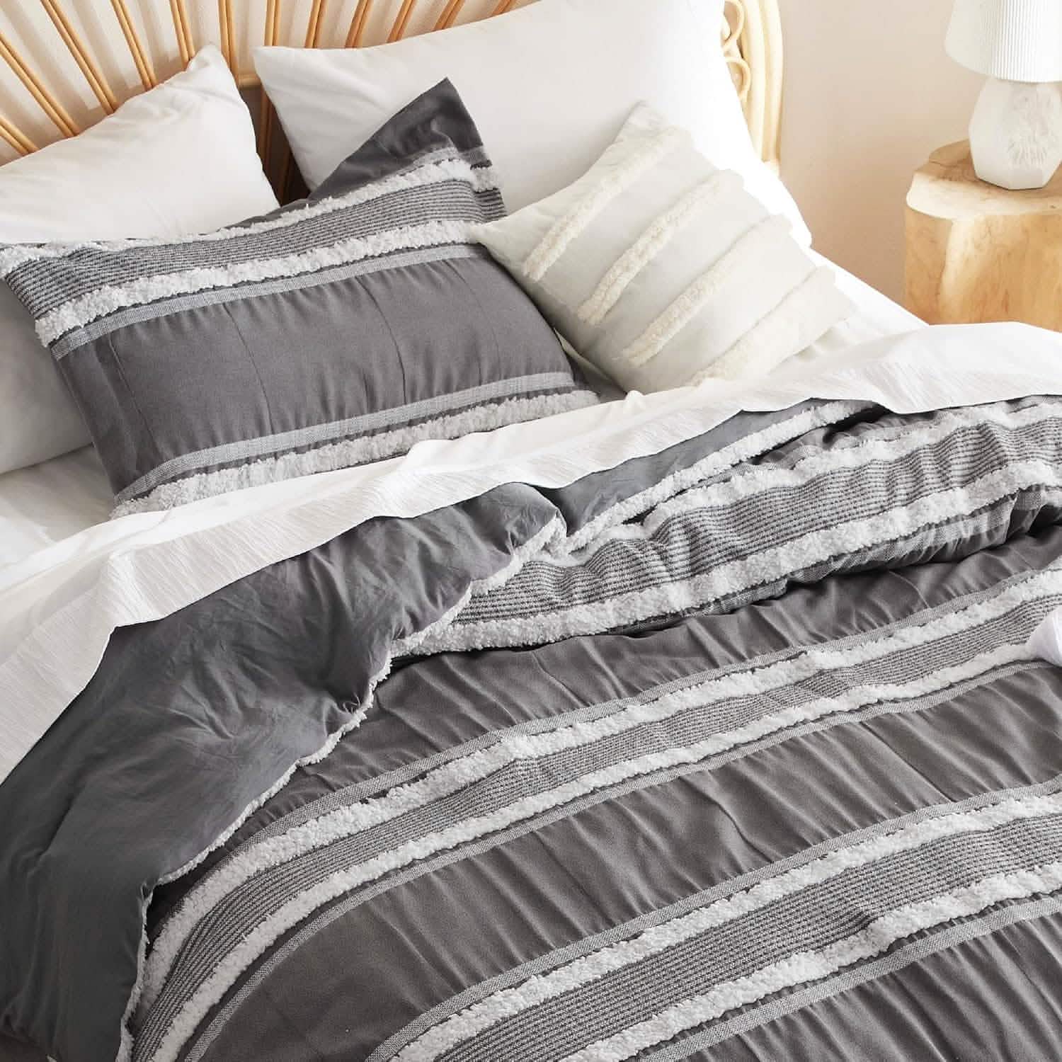 GentleSoft™ Exotic Foliage Dark Grey Comforter Set