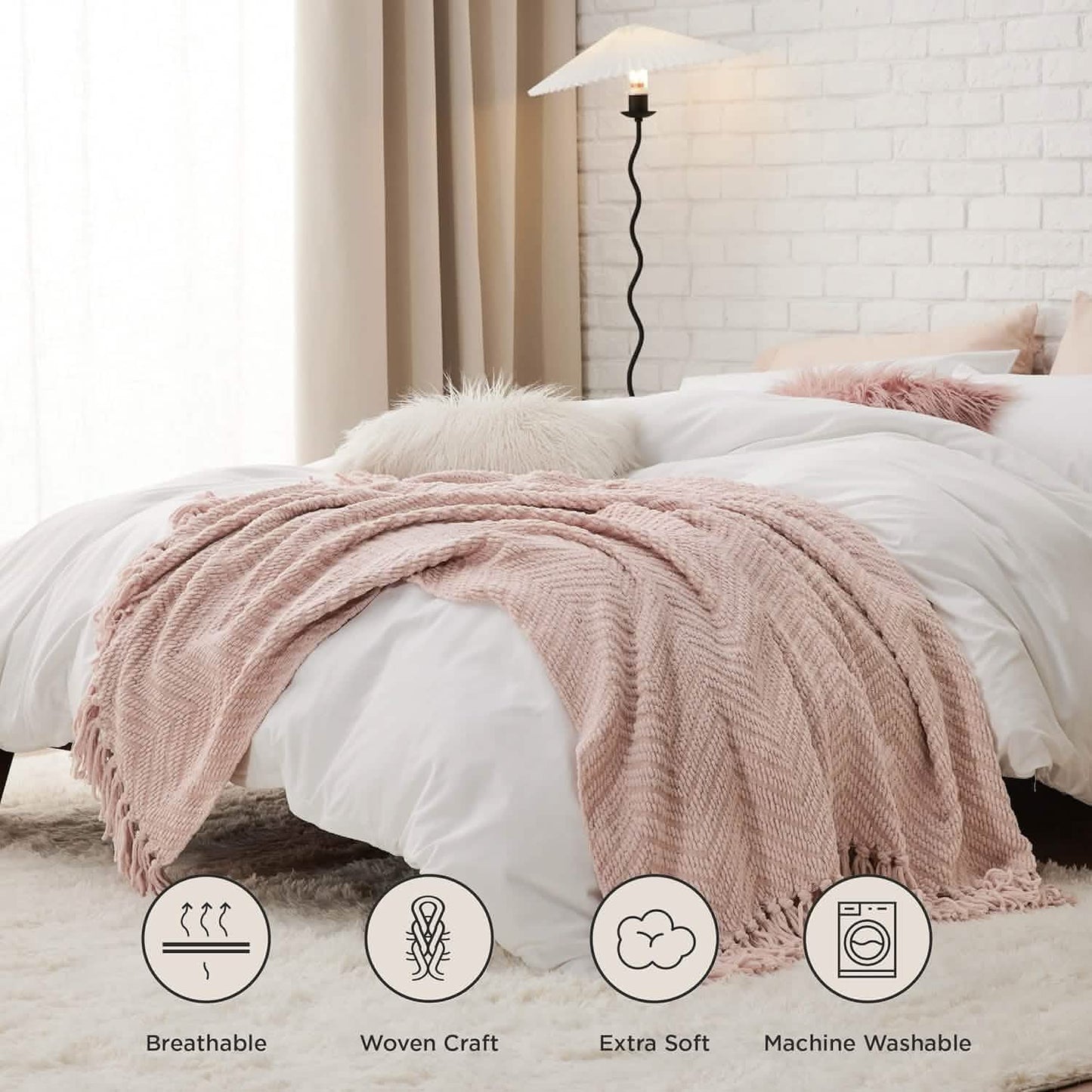 GentleSoft Versatile Knit Woven Chenille Blanket