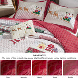 Bedsure Christmas Modern Patchwork Quilt Set Deer