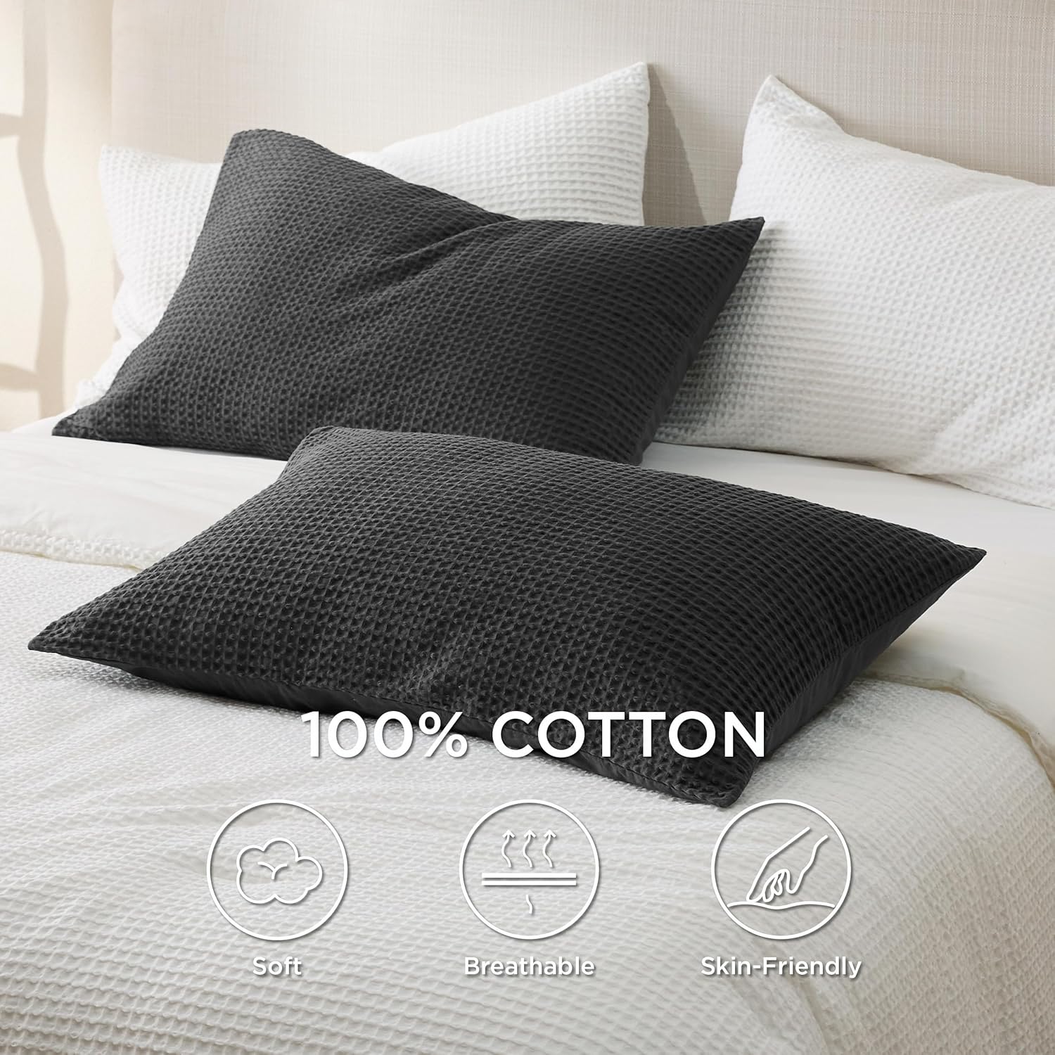 Cotton Waffle Weave Pillowcases