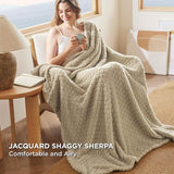 Jacquard Shaggy Sherpa Fleece Blanket