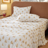 Bedsure 100% Cotton Flannel Sheets Almond Buff