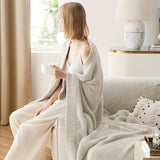 Feather Yarn Throw Blanket