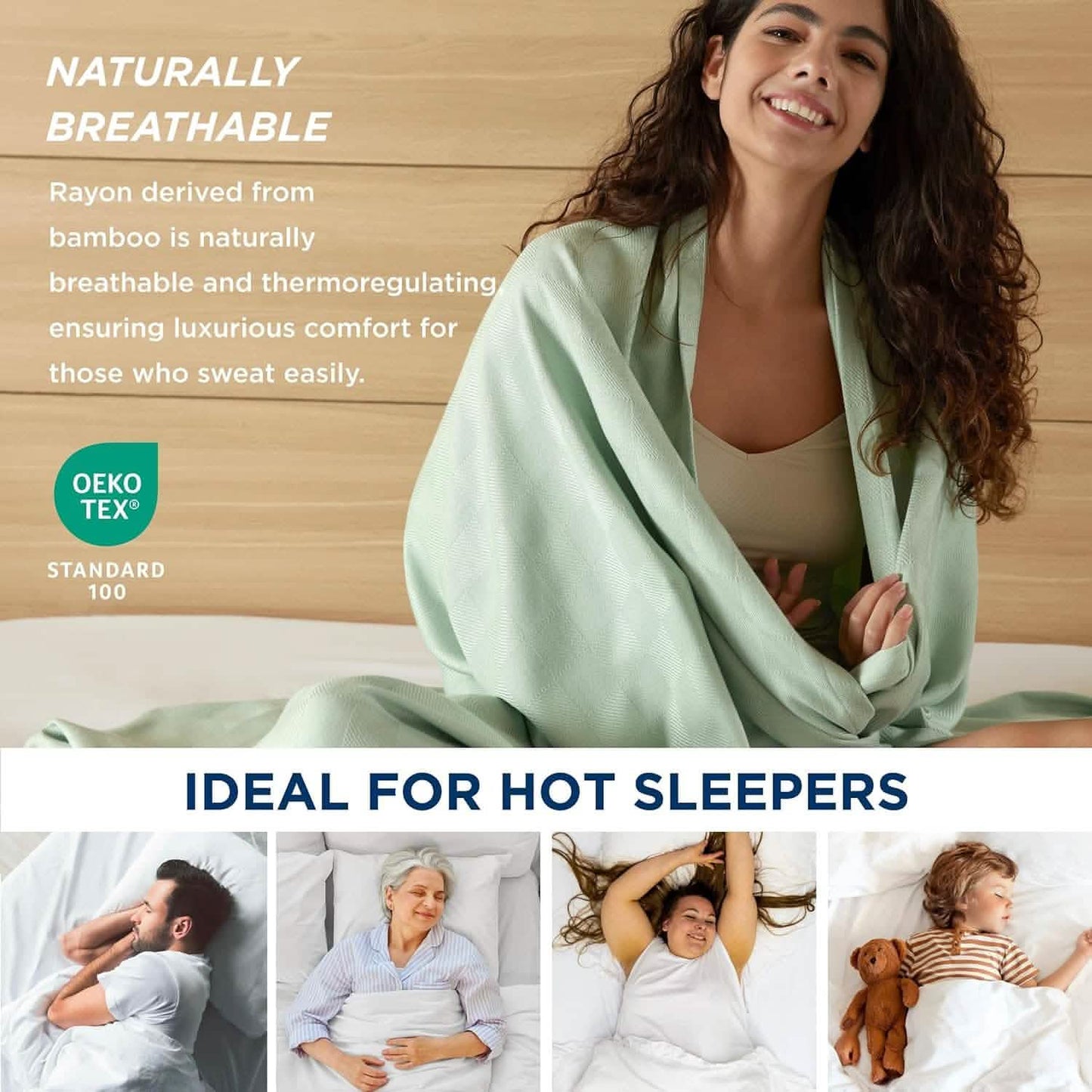 GentleSoft™ Rayon Derived From Bmaboo Checkered Blanket