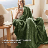 Jacquard Shaggy Sherpa Fleece Blanket