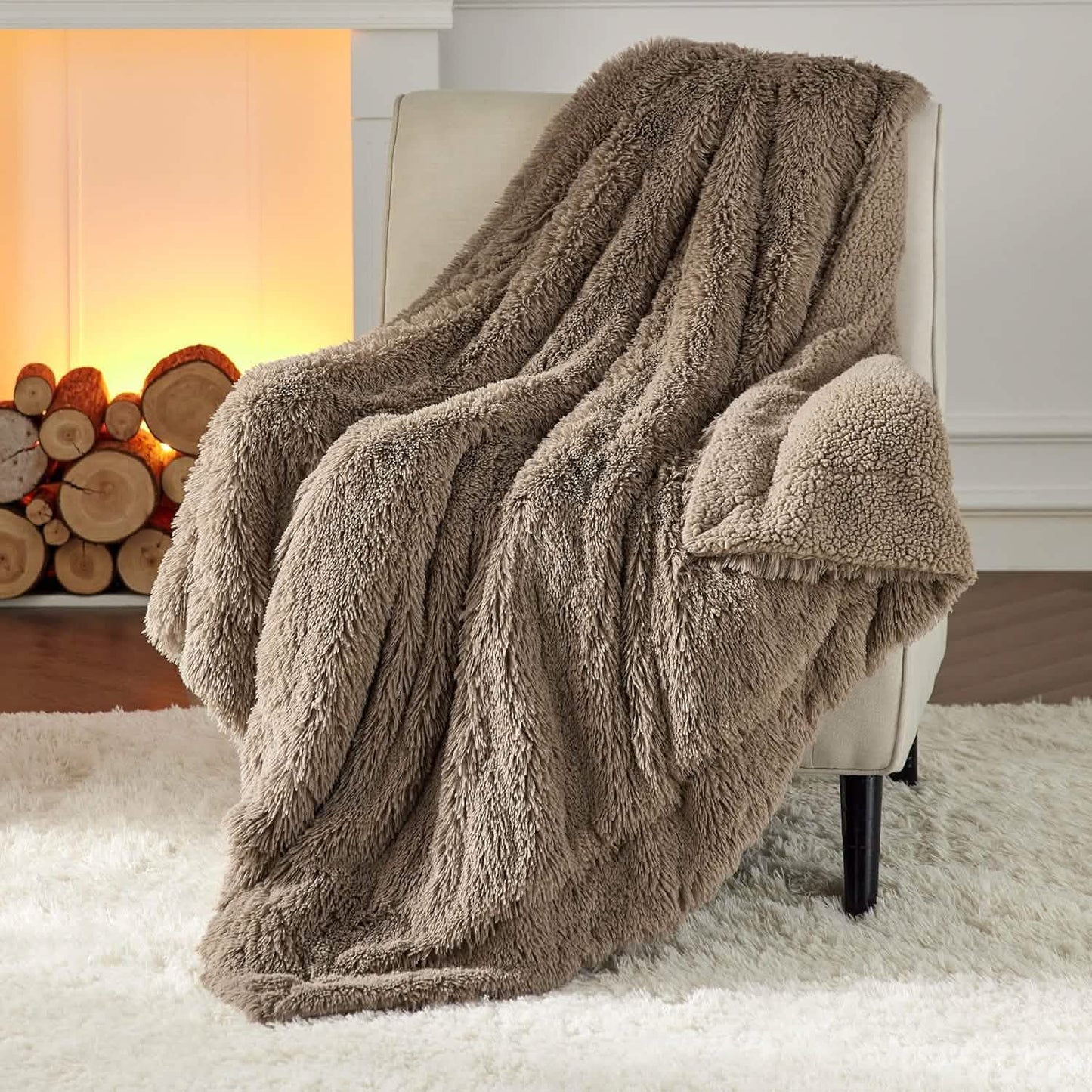 Fuzzy Faux Fur Blanket