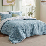 Reversible Floral Print Duvet Cover Set