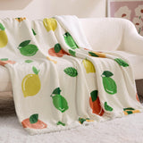 Bedsure Printed Throw Sherpa Blanket citrus