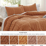 Striped Tufted Embroidery Duvet Cover Set