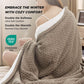 Knit Sherpa Reversible Throw Blanket-Grid