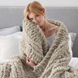 Chunky Knit Chenille Blanket