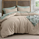 Cotton Waffle Weave Comforter Set