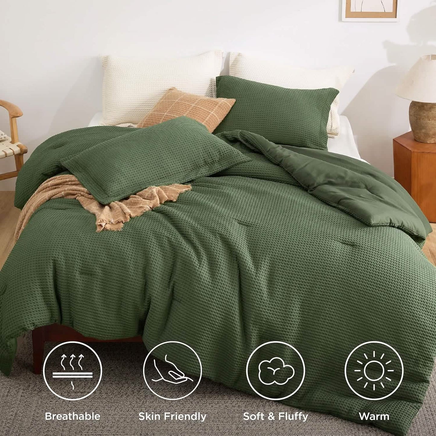Classic Waffle Weave Comforter Set