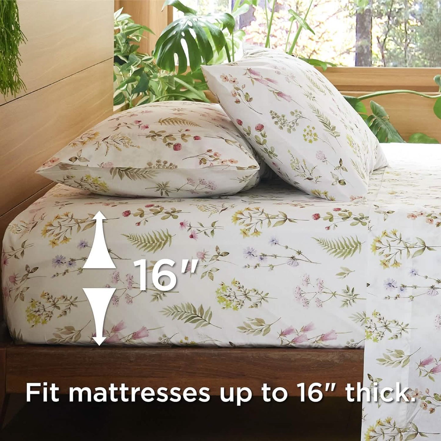 GentleSoft™ 100% Cotton Sheets Floral Bliss
