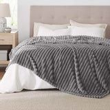 Striped Flannel Fleece Blanket