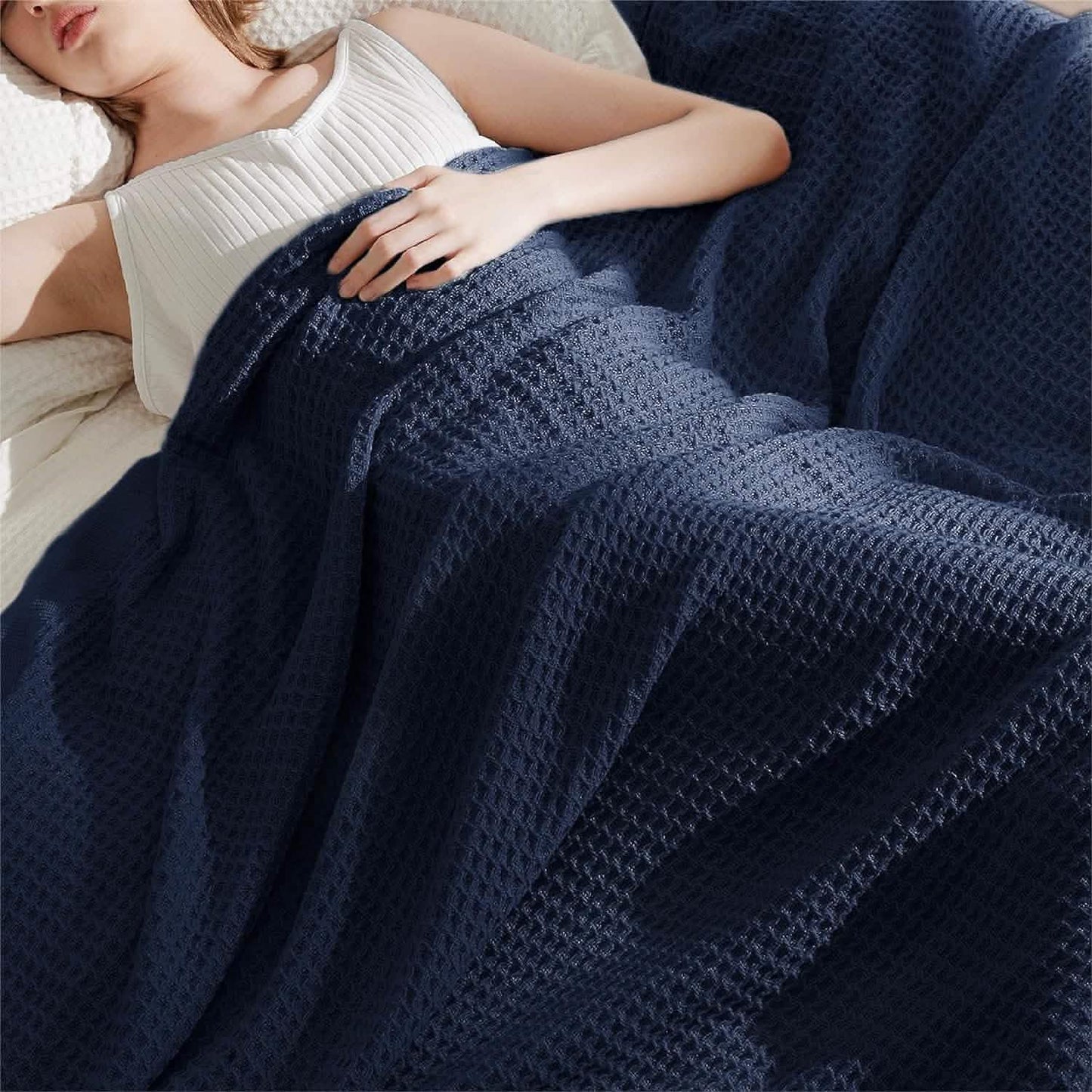 Cotton Waffle Weave Blanket