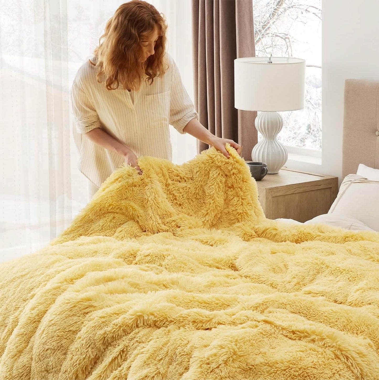 Fuzzy Faux Fur Blanket